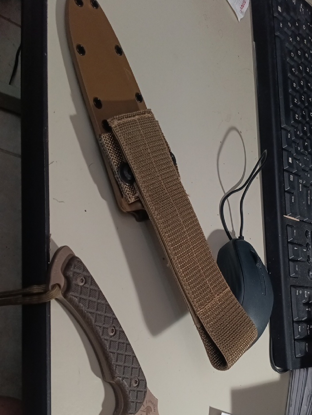 Hunting Tactical Fixed-Blade Knife with Brown Handle and Sheath.great For Huntin - Picture 2 of 3